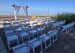 1000004084 event rentals arch, sheer drape, garden chairs